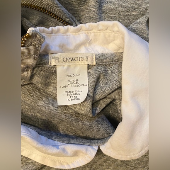 Crewcuts, J.Crew girls dress, size 10. Gray with white Peter Pan collar. - Picture 3 of 5